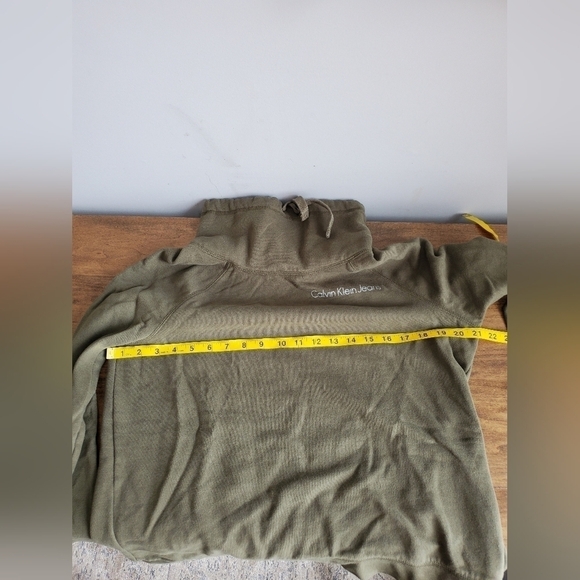 Calvin klein army green cowl neck pullover. Womens medium. VGUC - Picture 5 of 7